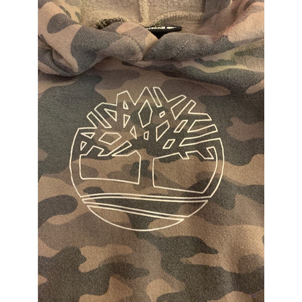 TIMBERLAND Boy’s Camo Kangaroo Pouch Hoodie / Size: 6 - Picture 4 of 8